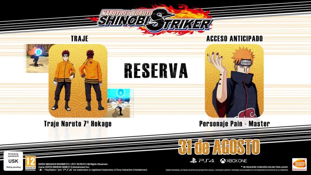 Naruto To Boruto Shinobi Striker reserva