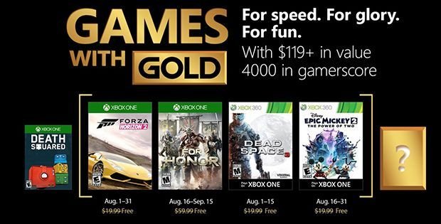 Games with Gold Agosto 2018
