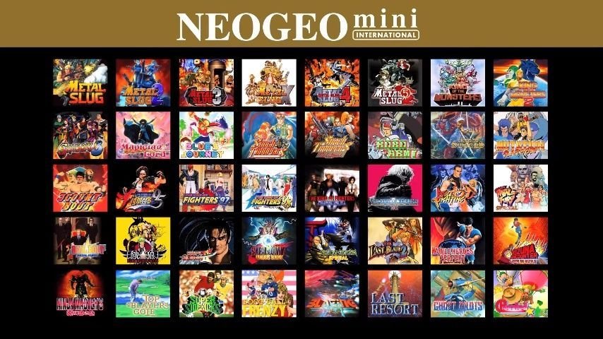 Neo geo Mini catalogo internacional