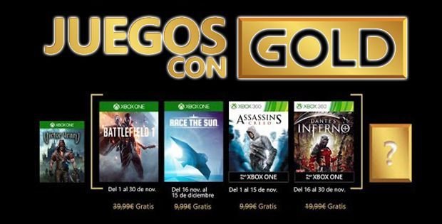 Game With Gold noviembre 2018