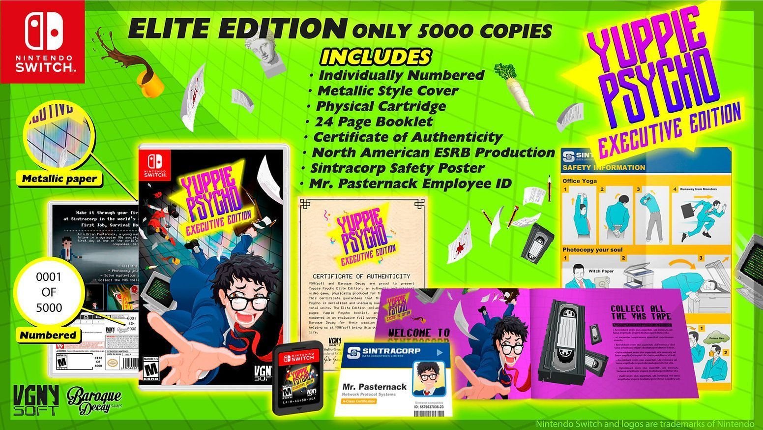 Yuppie Psycho Executive Edition Elite Edition Switch