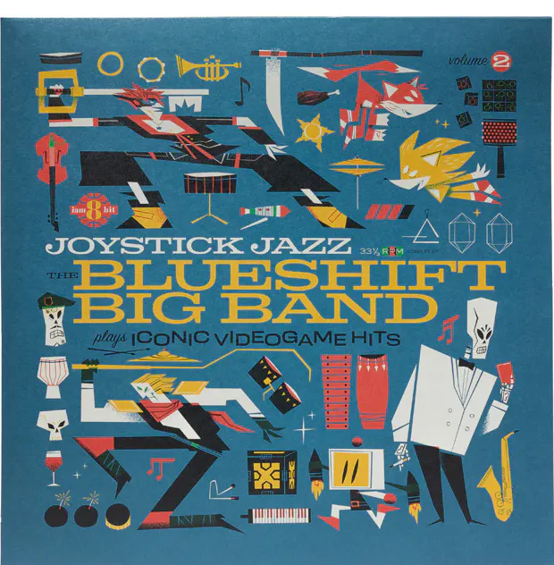 Joystick Jazz: The Blueshift Big Band Plays Iconic Video Game Hits (Vol. 2) Vinill Soundtrack portada laedicionespecial.es