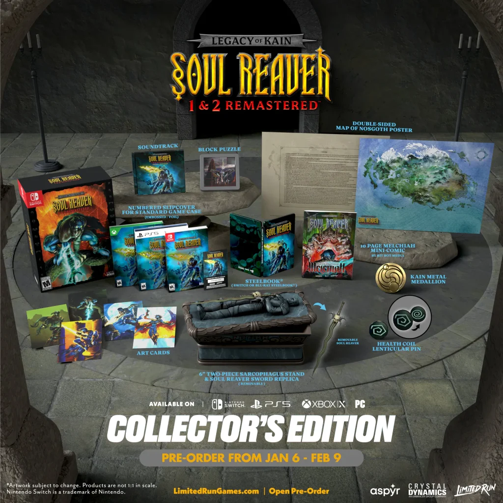 Legacy of Kain Soul Reaver 1 & 2 Remastered Collector's Edition Switch PS5 XBOX PC