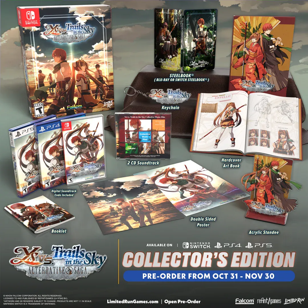 Ys Vs Trails in the Sky Alternative Saga Collector's Edition PS5 PS4 Nintendo Switch