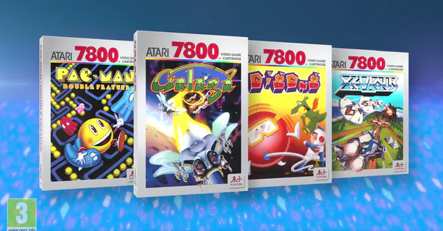 Atari 7800 Galaga Pac-Man Dig Dug Xevious portada laedicionespecial.es