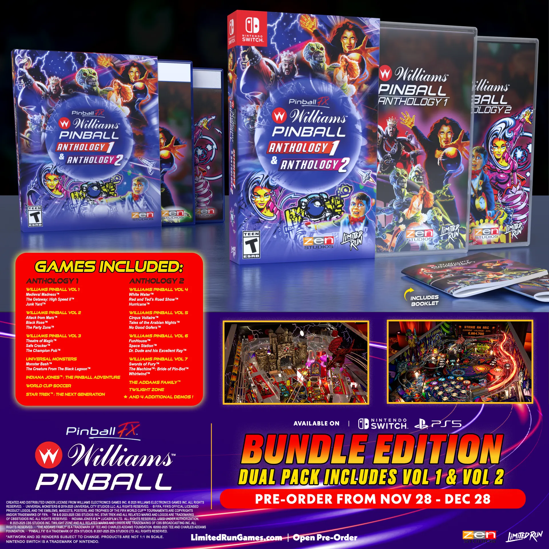 Pinball FX Williams Pinball Anthology 1 y Anthology 2 PS5 Switch