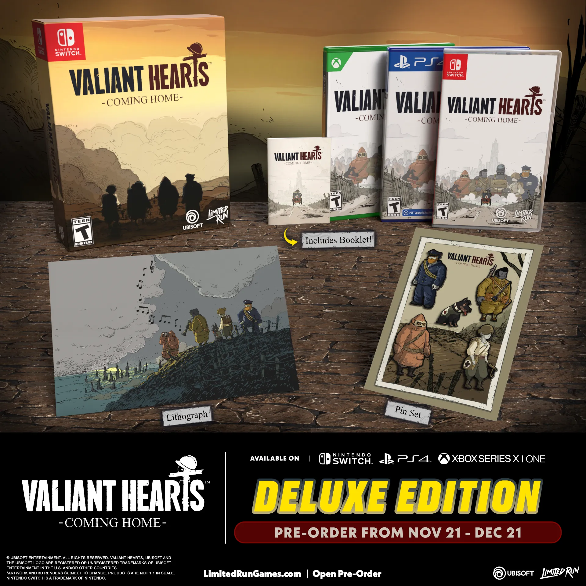 Valiant Hearts Coming Home Collector's Edition PS4 Switch Xbox