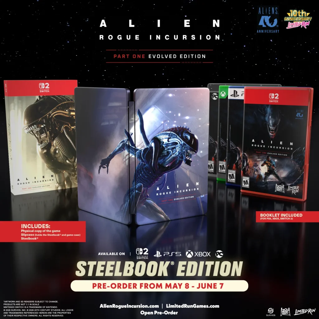 Alien: Rogue Incursion Evolved Edition Steelbook Edition PS5 Xbox Series X Nintendo Switch 2 PC