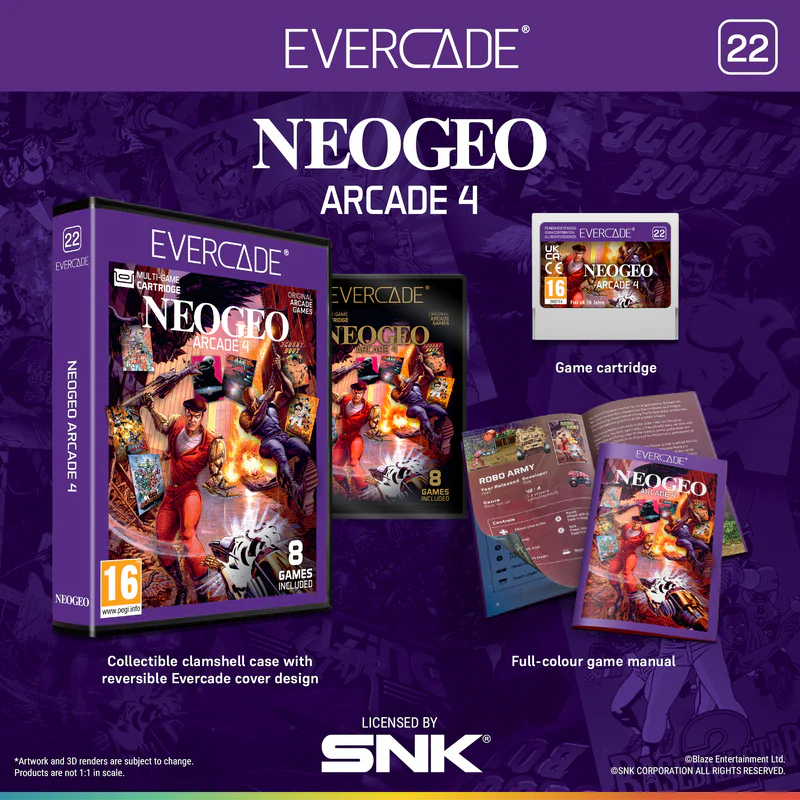 Evercade NEOGEO Arcade 4 cartucho