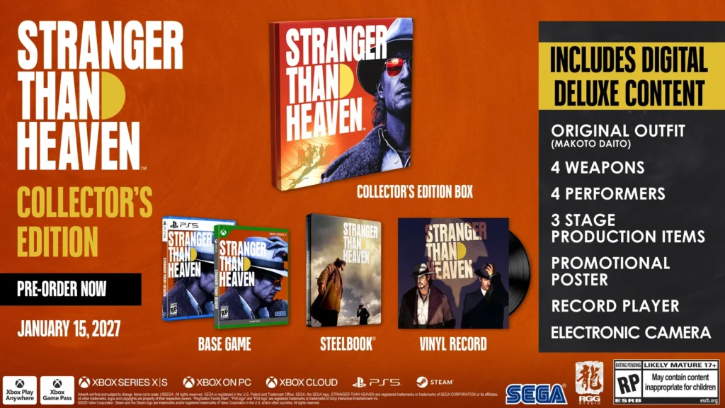 Stranger than Heaven Collector's Edition PS5 Xbox Series X PC Steam
