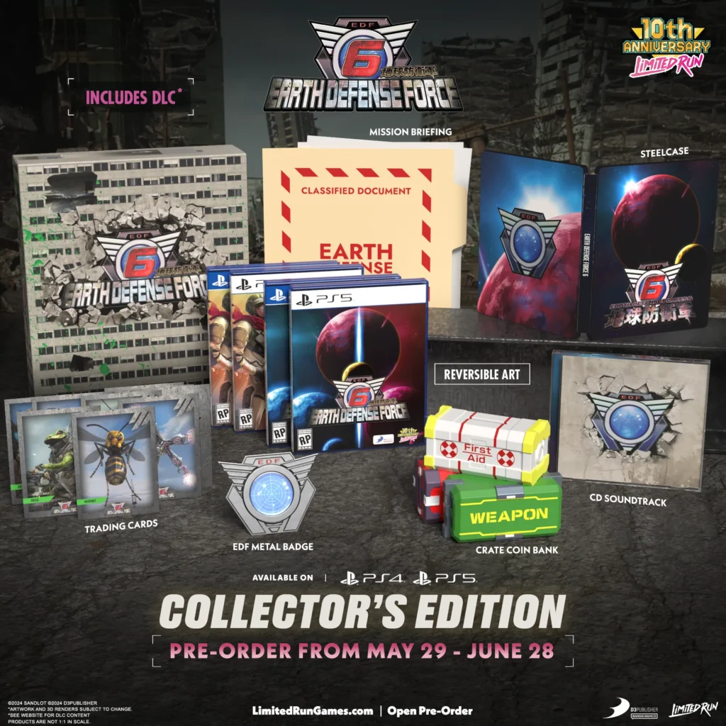 EARTH DEFENSE FORCE 6 Collector's Edition PS4 PS5