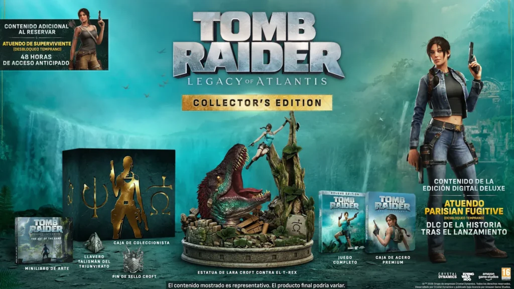 Tomb Raider: Legacy of Atlantis Edición Coleccionista PS5 Xbox Series PC Switch 2