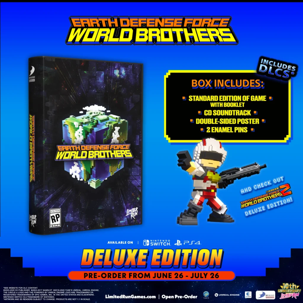 EARTH DEFENSE FORCE: WORLD BROTHERS Deluxe Edition PS4 Switch