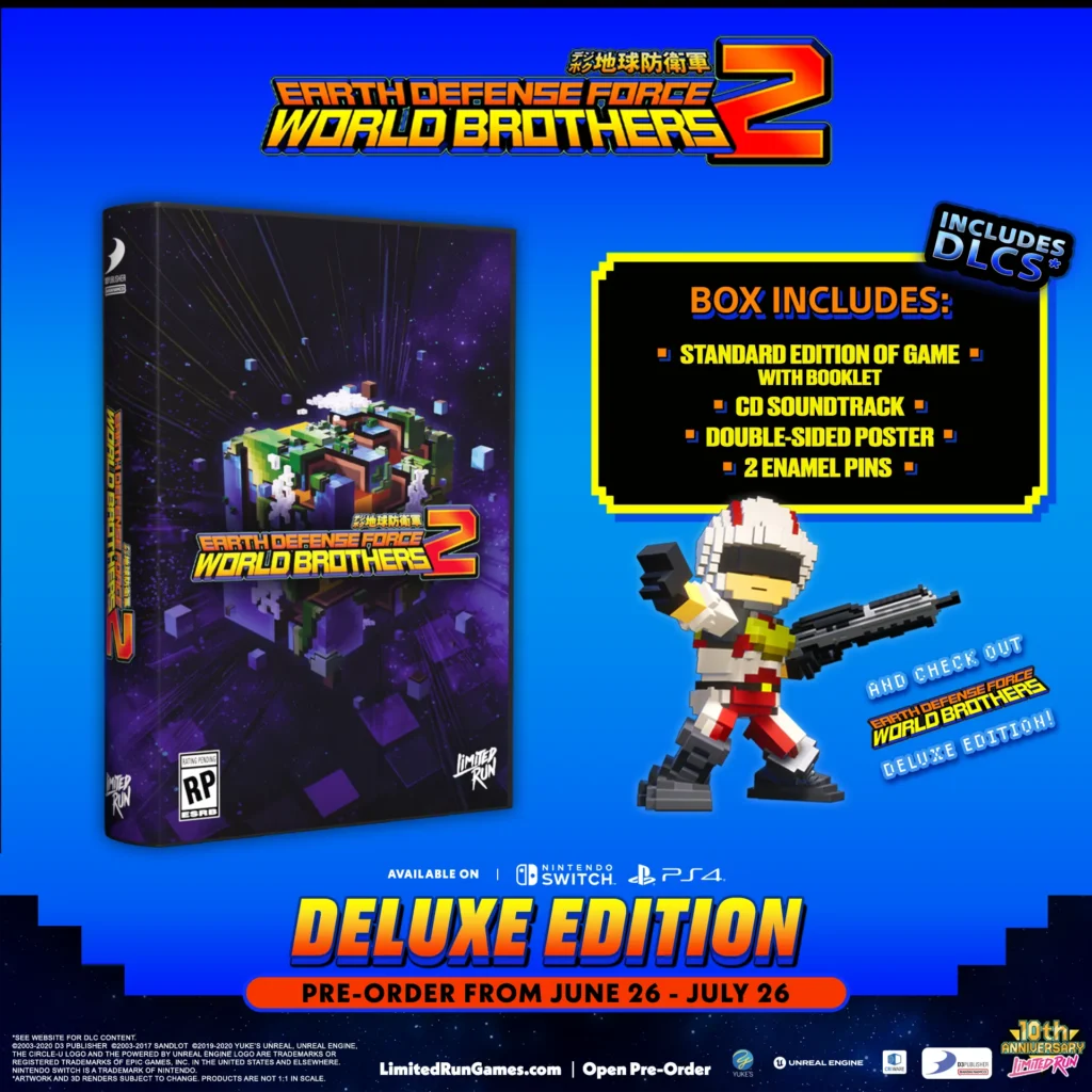 EARTH DEFENSE FORCE: WORLD BROTHERS 2 Deluxe Edition PS5 PS4 Switch
