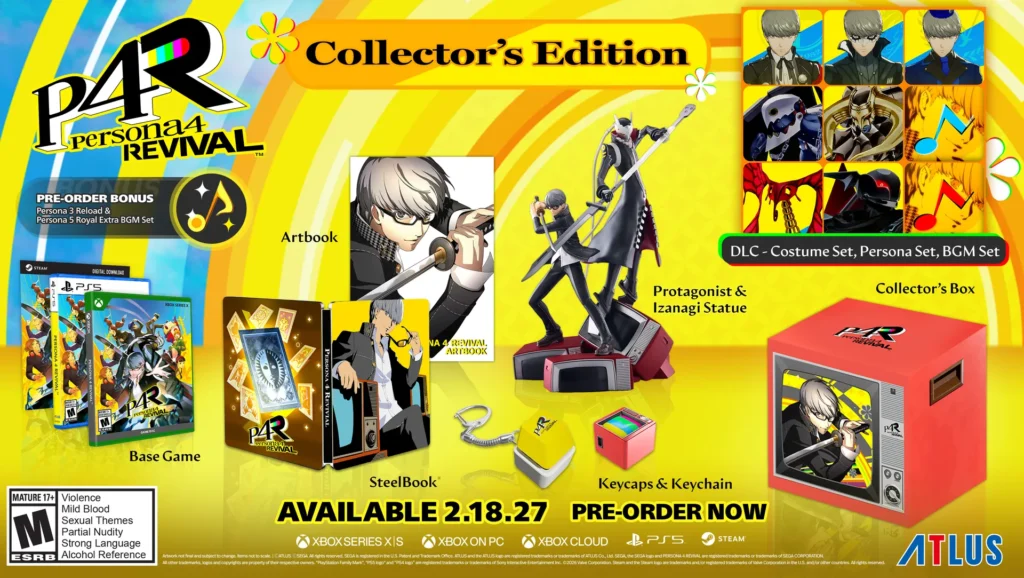 Persona 4 Revival Collector's Edition PS5 Xbox Series X PC Steam