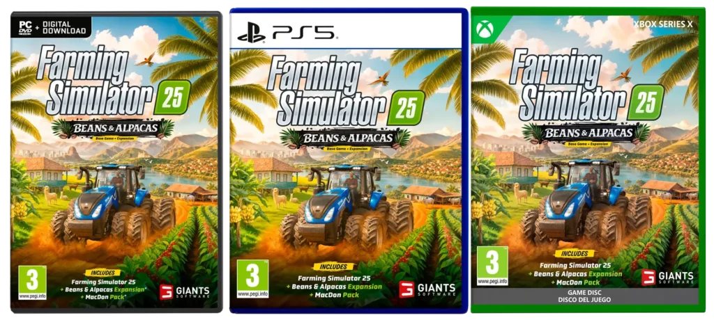 Farming Simulator 25: Beans & Alpacas Edition Edición Física PS5 Xbox Series X PC