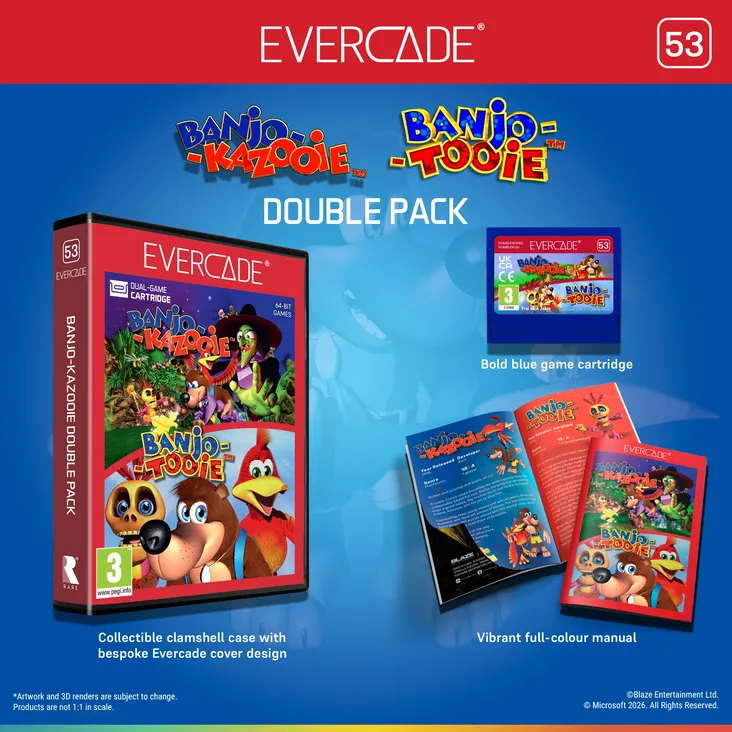 Banjo-Kazooie Double Pack Evercade portada laedicionespecial.es