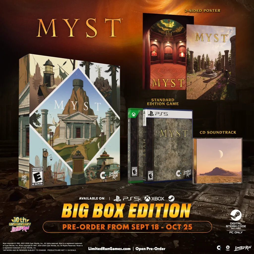MYST Big Box Edition PS5 Xbox Series X PC